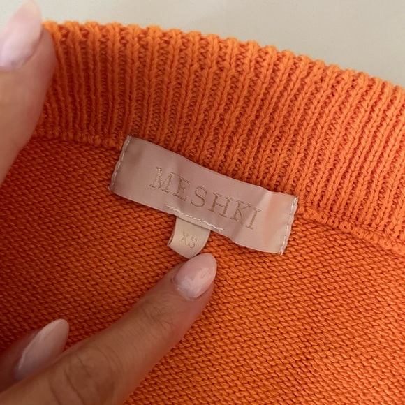 Meshki Orange Aleah Knit Crop Top and Knitted Mini Skirt Set - Picture 8 of 8
